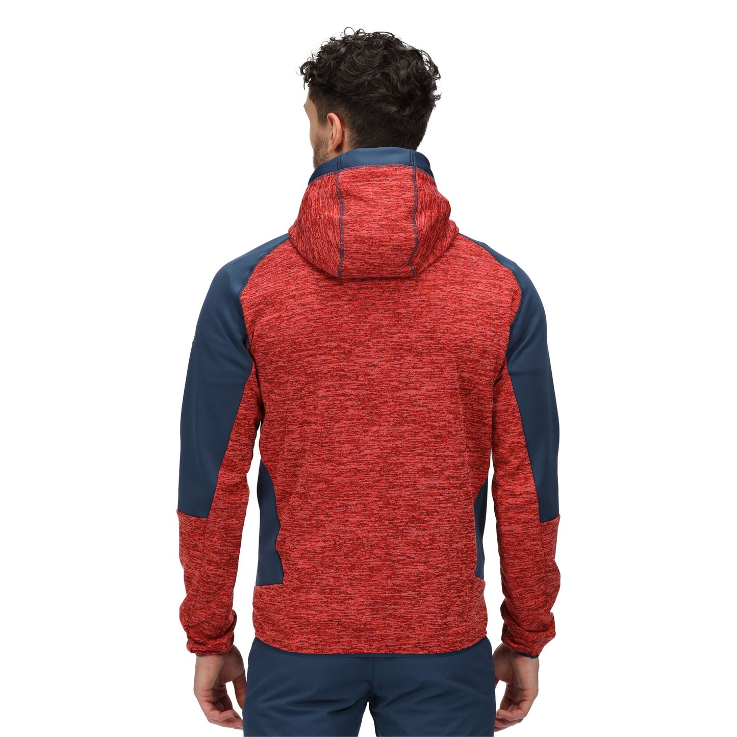 Fiery Red-Moonlight Denim - Close up - Regatta Mens Cadford III Marl Full Zip Hoodie