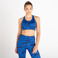 Space Blue - Back - Dare 2B Womens-Ladies Mantra Tie Dye Recycled Sports Bra