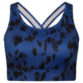 Space Blue - Front - Dare 2B Womens-Ladies Mantra Tie Dye Recycled Sports Bra