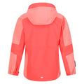 Neon Peach-Fusion Coral - Lifestyle - Regatta Childrens-Kids Rayz Waterproof Jacket