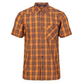 Flame Orange - Front - Regatta Mens Kalambo VI Checked Shirt