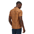 Flame Orange - Side - Regatta Mens Kalambo VI Checked Shirt