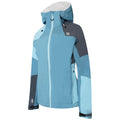 Capri Blue-Crystal Seas - Front - Dare 2B Womens-Ladies Checkpoint III Recycled Waterproof Jacket