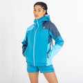 Capri Blue-Crystal Seas - Back - Dare 2B Womens-Ladies Checkpoint III Recycled Waterproof Jacket