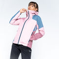 Powder Pink-Mesa Rose - Lifestyle - Dare 2B Womens-Ladies Checkpoint III Recycled Waterproof Jacket