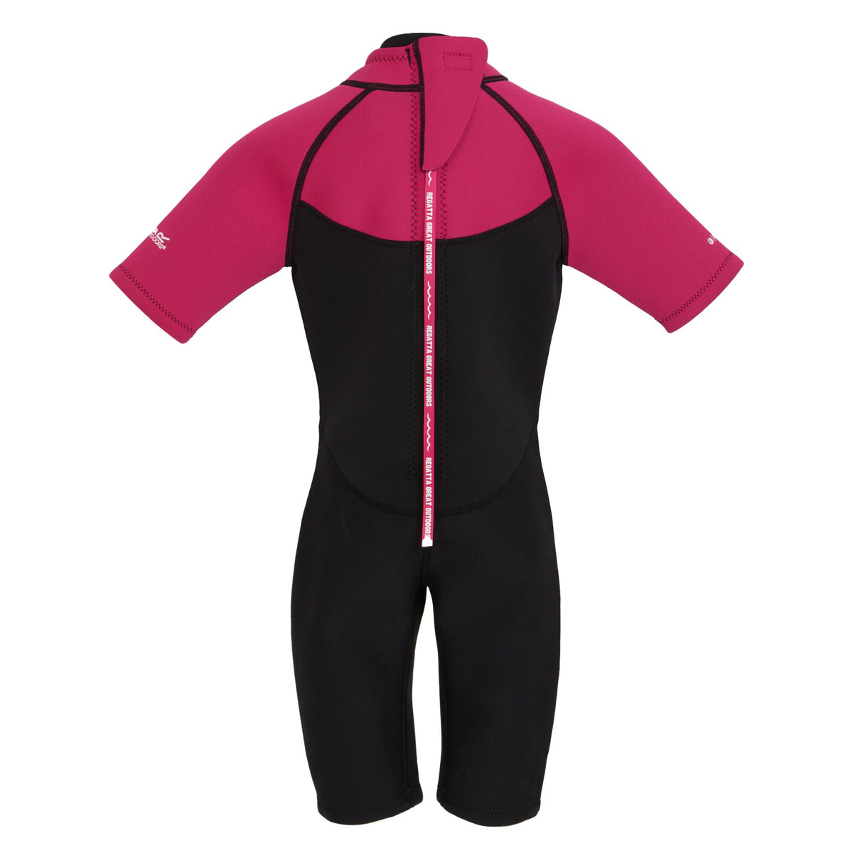 Black Duchess-White - Back - Regatta Childrens-Kids Shorty Wetsuit