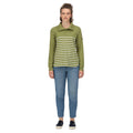 Green Fields-White - Back - Regatta Womens-Ladies Camiola II Stripe Fleece Top