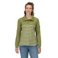 Green Fields-White - Side - Regatta Womens-Ladies Camiola II Stripe Fleece Top