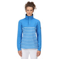 Sonic Blue-White - Back - Regatta Womens-Ladies Camiola II Stripe Fleece Top