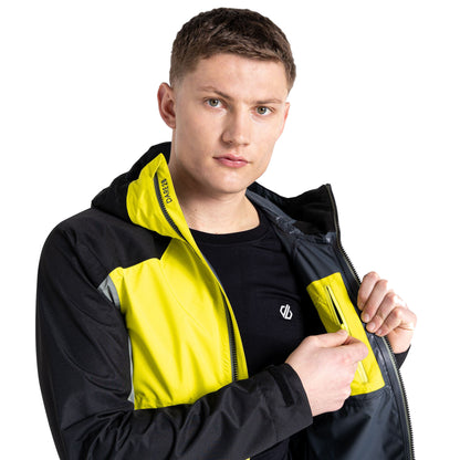 Agave Green-Neon Yellow - Pack Shot - Dare 2B Mens Touchpoint II Waterproof Jacket