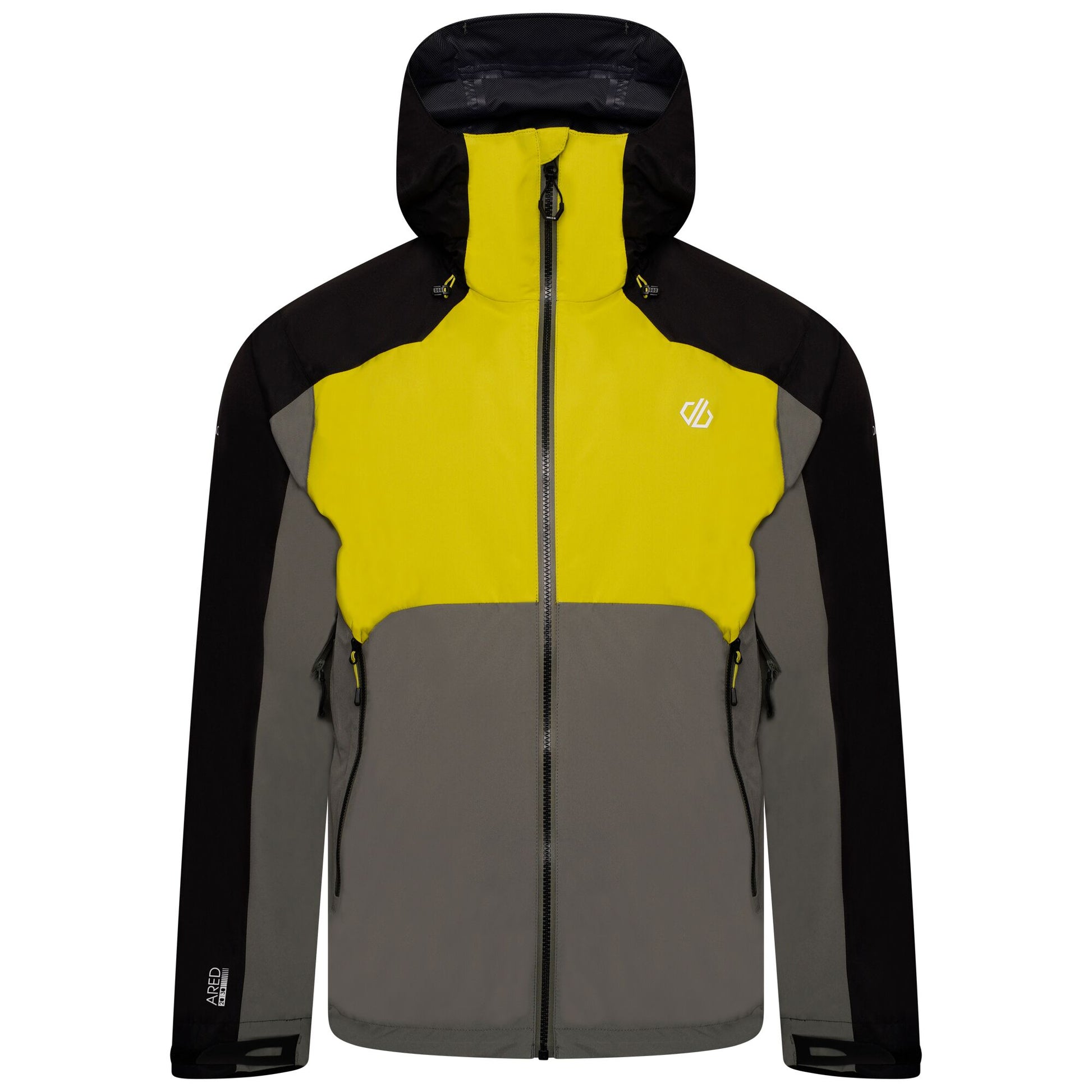 Agave Green-Neon Yellow - Front - Dare 2B Mens Touchpoint II Waterproof Jacket