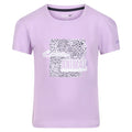 Pastel Lilac - Front - Regatta Childrens-Kids Bosley V Graphic Print T-Shirt