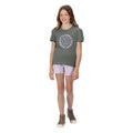 Balsam Green - Back - Regatta Childrens-Kids Bosley V Flower T-Shirt