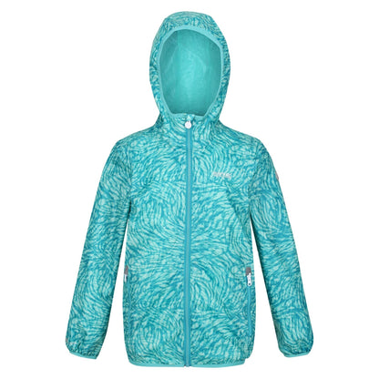 Enamel - Front - Regatta Childrens-Kids Lever Animal Print Packaway Waterproof Jacket