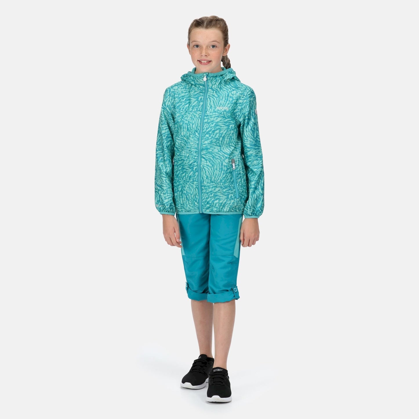 Enamel - Back - Regatta Childrens-Kids Lever Animal Print Packaway Waterproof Jacket