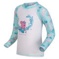 Aruba Blue-White - Lifestyle - Regatta Childrens-Kids Peppa Pig Rash Guard Set