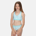 Aruba Blue - Side - Regatta Girls Hosanna Zebra Print Bikini Top
