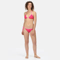 Pink Fusion - Side - Regatta Womens-Ladies Aceana Palm Print Bikini Bottoms