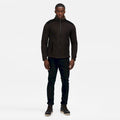 Black - Side - Regatta Mens Faversham Full Zip Fleece Jacket