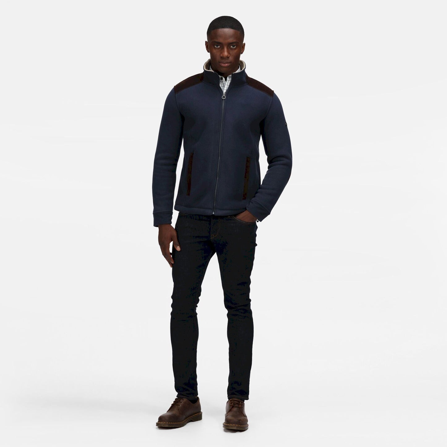 Navy - Side - Regatta Professional Mens Full Zip Fleece Jacket
