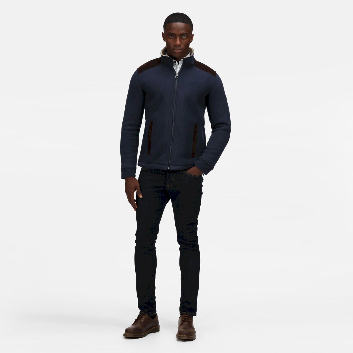 Navy - Side - Regatta Professional Mens Full Zip Fleece Jacket