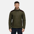 Dark Khaki - Back - Regatta Mens Faversham Full Zip Fleece Jacket