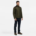 Dark Khaki - Side - Regatta Mens Faversham Full Zip Fleece Jacket