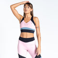 Powder Pink-Black - Back - Dare 2B Womens-Ladies Crystallize Recycled Sports Bra