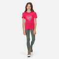 Pink Fusion - Back - Regatta Childrens-Kids Bosley V Heart T-Shirt