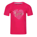 Pink Fusion - Front - Regatta Childrens-Kids Bosley V Heart T-Shirt