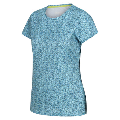 Bleached Aqua - Side - Regatta Womens-Ladies Fingal Edition Floral T-Shirt