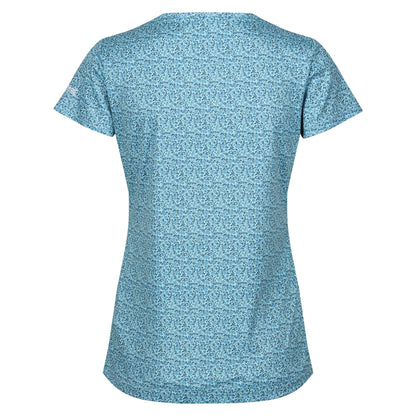 Bleached Aqua - Back - Regatta Womens-Ladies Fingal Edition Floral T-Shirt