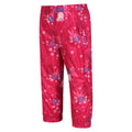 Pink Fusion - Lifestyle - Regatta Childrens-Kids Pack It Floral Peppa Pig Waterproof Over Trousers