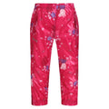Pink Fusion - Front - Regatta Childrens-Kids Pack It Floral Peppa Pig Waterproof Over Trousers