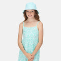 Aruba Blue - Back - Regatta Childrens-Kids Crow Zebra Print Canvas Bucket Hat