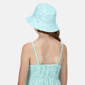 Aruba Blue - Lifestyle - Regatta Childrens-Kids Crow Zebra Print Canvas Bucket Hat
