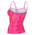Fusion Pink - Close up - Regatta Womens-Ladies Aceana II Palm Leaf Tankini Top