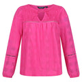 Pink Fushion - Front - Regatta Womens-Ladies Calluna Long-Sleeved Blouse