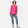 Pink Fushion - Side - Regatta Womens-Ladies Calluna Long-Sleeved Blouse