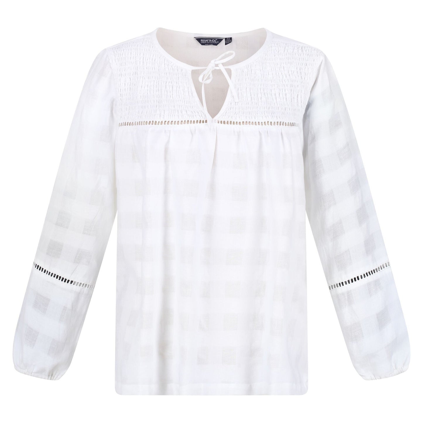 White - Front - Regatta Womens-Ladies Calluna Long-Sleeved Blouse