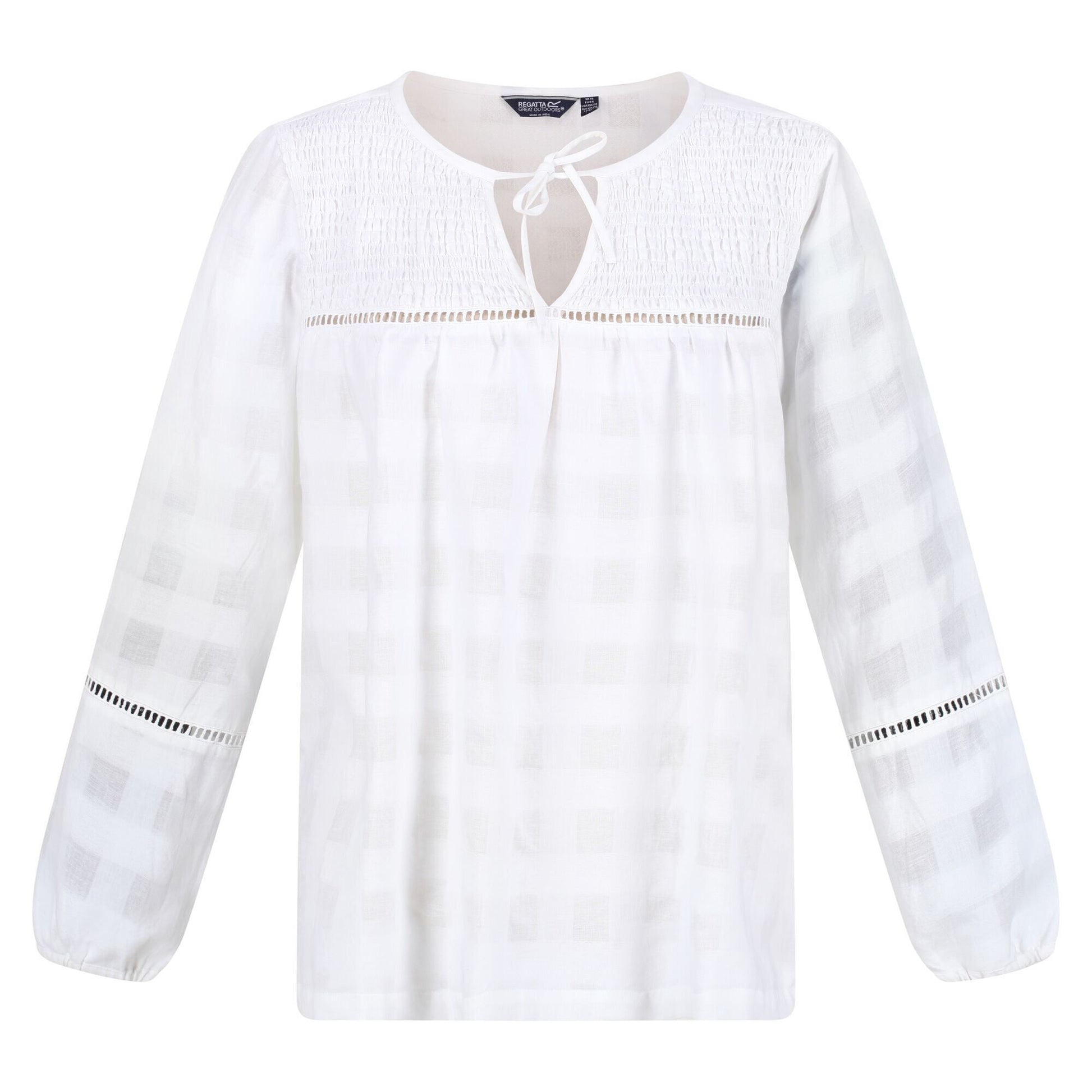 White - Front - Regatta Womens-Ladies Calluna Long-Sleeved Blouse