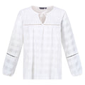 White - Front - Regatta Womens-Ladies Calluna Long-Sleeved Blouse