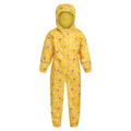 Maize Yellow - Front - Regatta Childrens-Kids Pobble Peppa Pig Floral Waterproof Puddle Suit