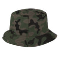 Grape Leaf - Front - Regatta Childrens-Kids Crow Camo Canvas Bucket Hat