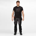 Iron-Black - Back - Regatta Professional Mens Softshell Stretch Work Trousers