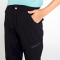 Black - Close up - Dare 2B Childrens-Kids Reprise II Lightweight Trousers