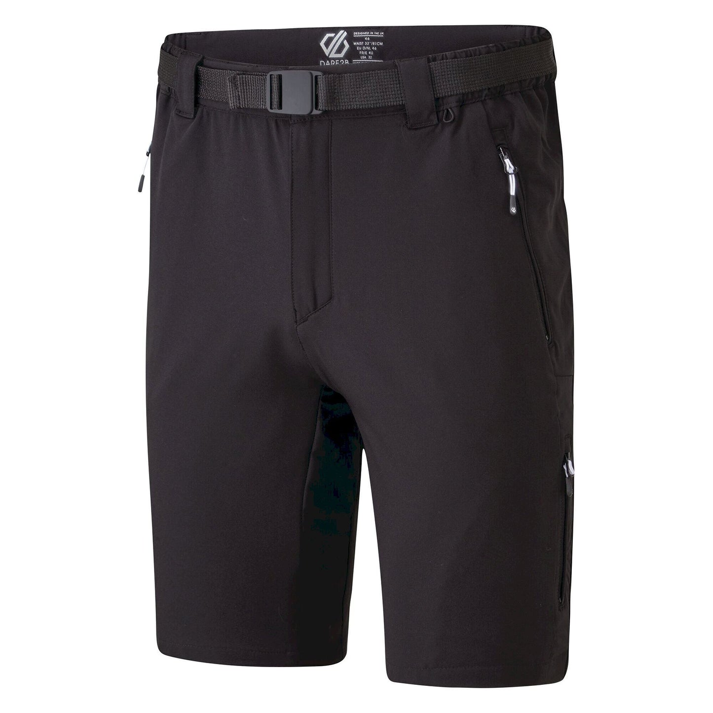 Black - Close up - Dare 2B Mens Tuned In Pro Lightweight Cargo Shorts