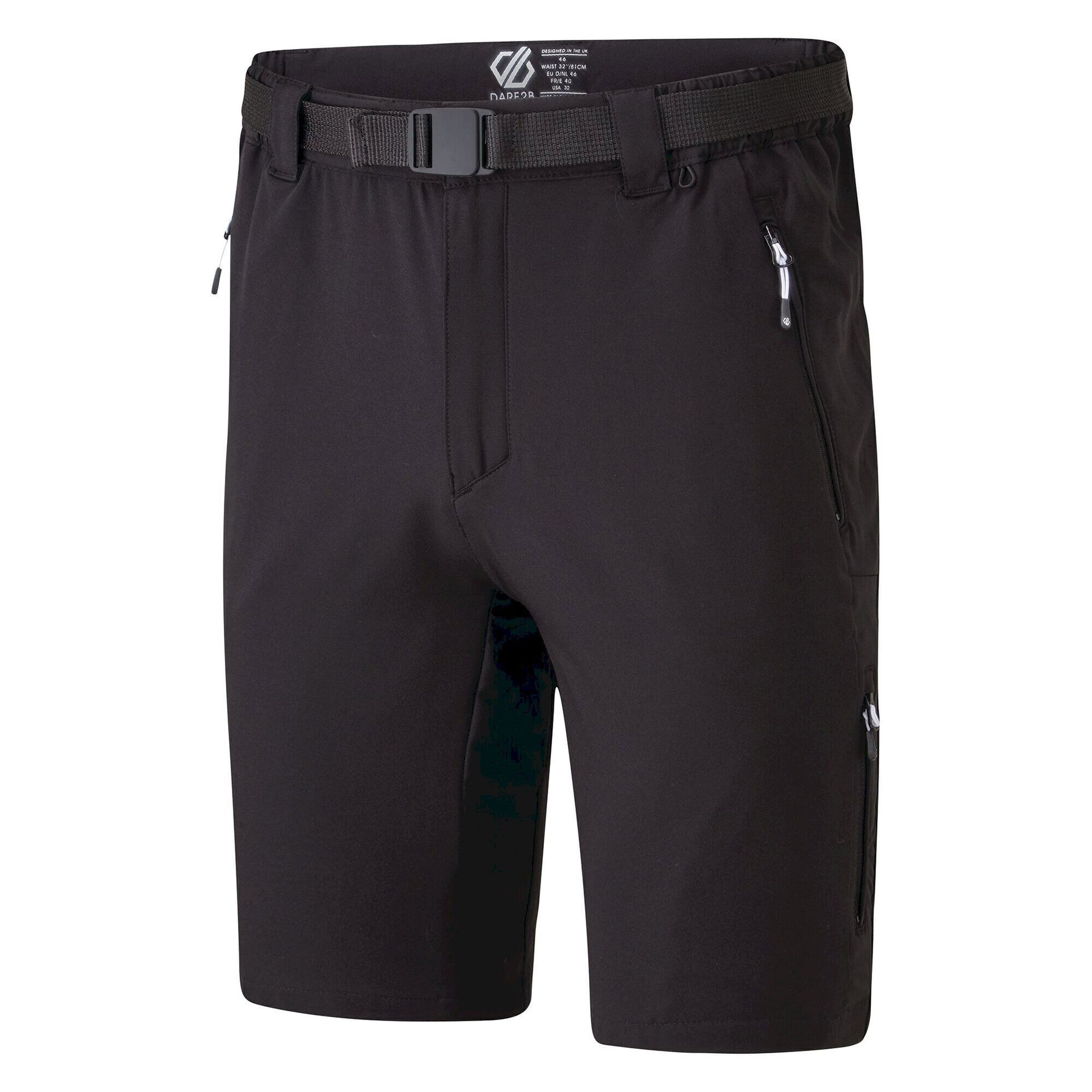 Black - Close up - Dare 2B Mens Tuned In Pro Lightweight Cargo Shorts