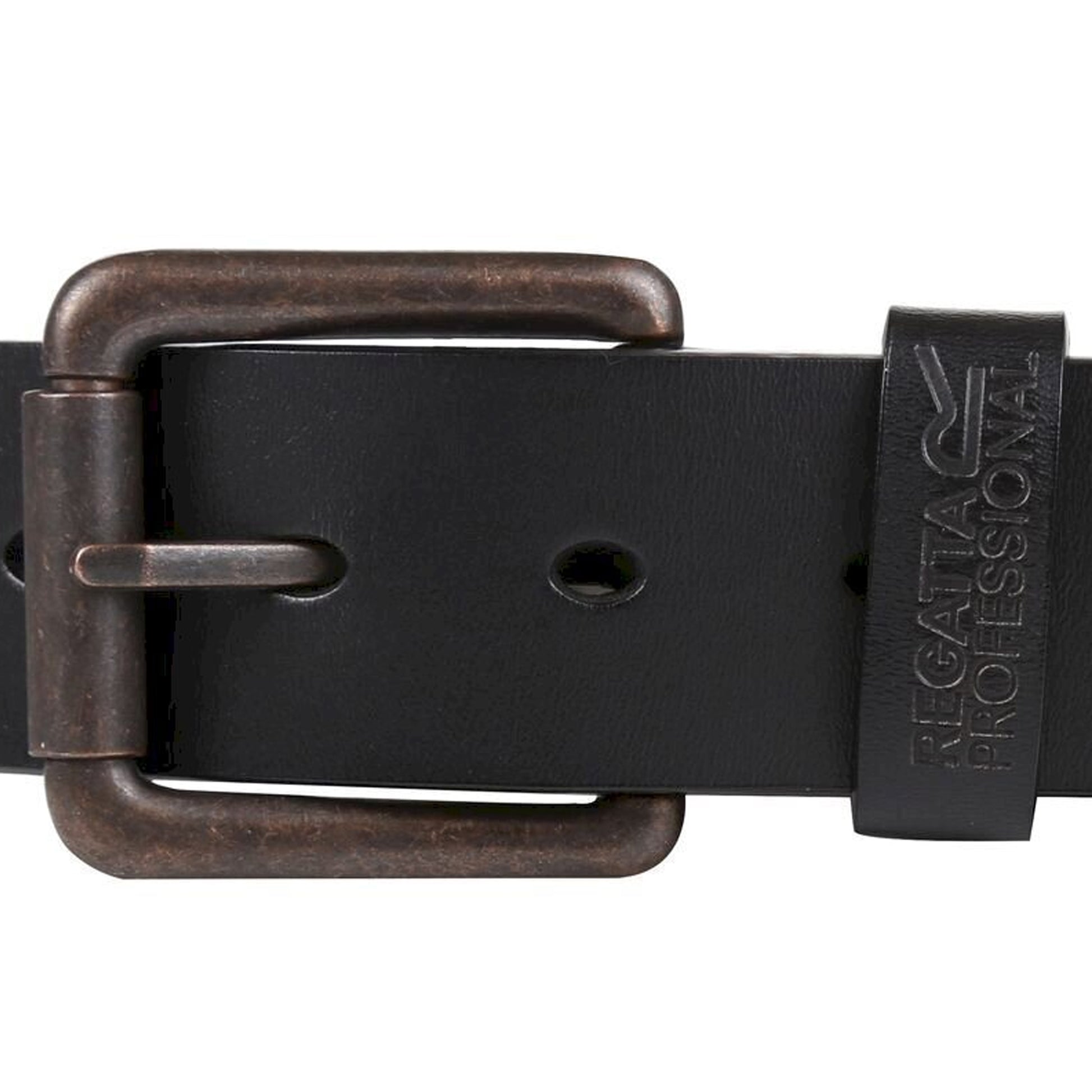 Black - Side - Regatta Professional Mens Leather Waist Belt