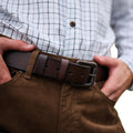 Brown - Back - Regatta Professional Mens Leather Waist Belt